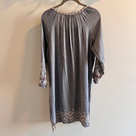 Johnny Was Workshop Ellington Chambray with Embroidery Peasant Dress Size S - Picture 10 of 14
